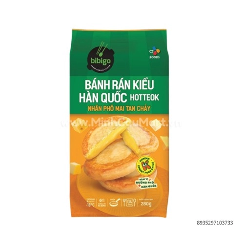 Bánh Rán Kiểu Hàn Quốc Hotteok Nhân Phô Mai Tan Chảy Bibigo 280G Bánh Rán Kiểu Hàn Quốc Hotteok Nhân Phô Mai Tan Chảy Bibigo 280G