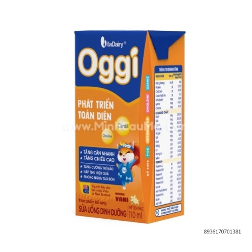 Sữa bột pha sẵn Oggi vị vani 110ml Sữa bột pha sẵn Oggi vị vani 110ml