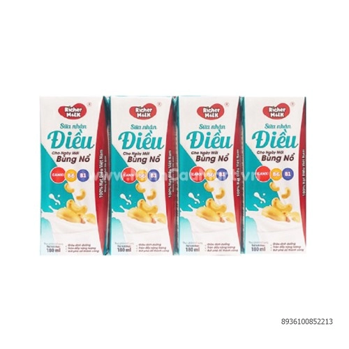 Sữa hạt điều Richer Milk hộp 180ml