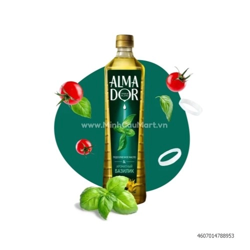 Dầu hướng dương húng tây Almador 750ml Dầu hướng dương húng tây Almador 750ml