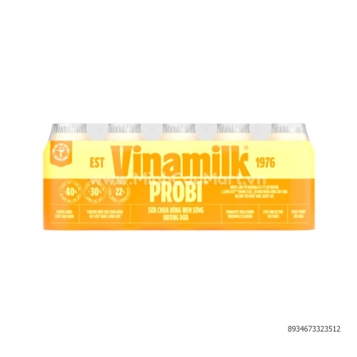 Sữa Chua Uống Men Sống Probi Vinamilk Hương Dứa 65ML * 5 Chai