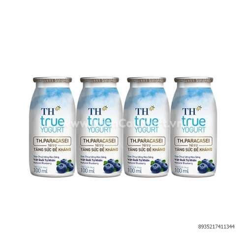 Sữa Chua Uống Men Sống TH True Yogurt Việt Quất 400ML