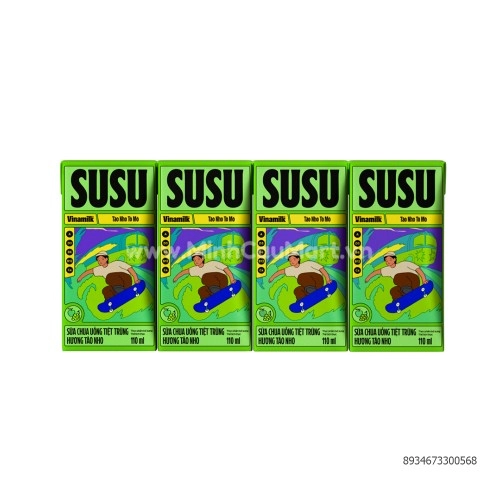 Sữa Chua Uống Tiệt Trùng SuSu Hương Táo Nho 110ml