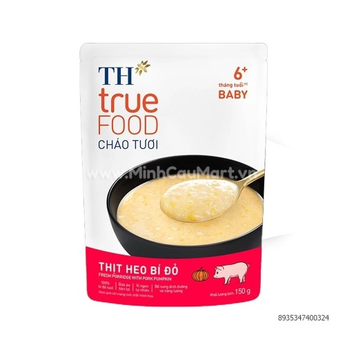 Cháo tươi heo bí đỏ TH 150g Cháo tươi heo bí đỏ TH 150g