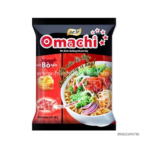 Mì dinh dưỡng khoai tây Omachi 80g vị bò hầm Mì dinh dưỡng khoai tây Omachi 80g vị bò hầm