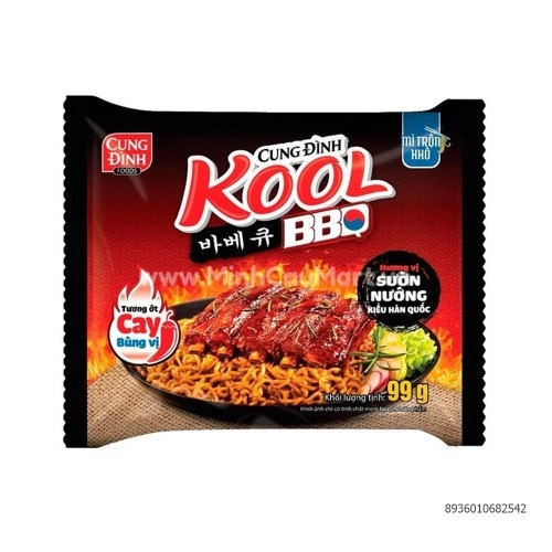 MÌ TRỘN CUNG ĐÌNH KOOL BBQ 99gr MÌ TRỘN CUNG ĐÌNH KOOL BBQ 99gr