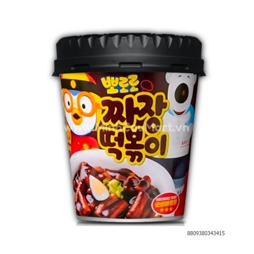Bánh gao sốt tương đen Pororo 110g Bánh gao sốt tương đen Pororo 110g