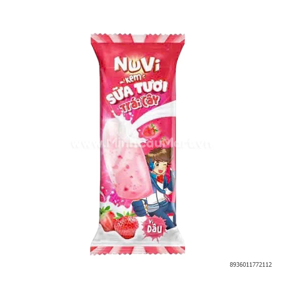Kem Sữa Tươi Trái Cây Dâu Nuvi 44g Kem Sữa Tươi Trái Cây Dâu Nuvi 44g