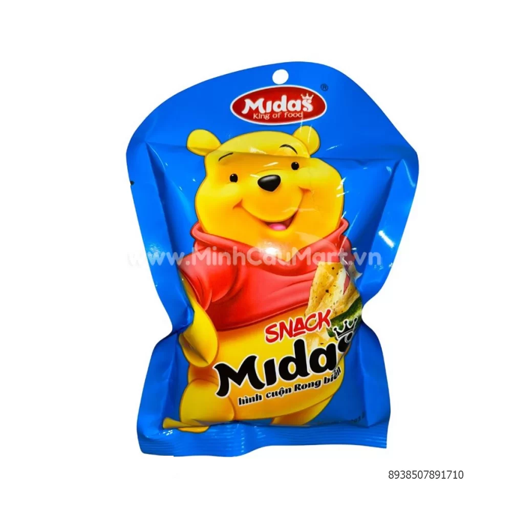 Snack Midas Hình Cuộn Rong Biển 32G Snack Midas Hình Cuộn Rong Biển 32G