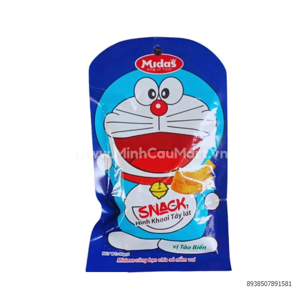Snack hình khoai tây chiên Panda Midas 28g  Snack hình khoai tây chiên Panda Midas 28g