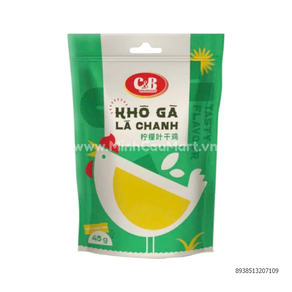 Khô gà lá chanh C&B 45g Khô gà lá chanh C&B 45g