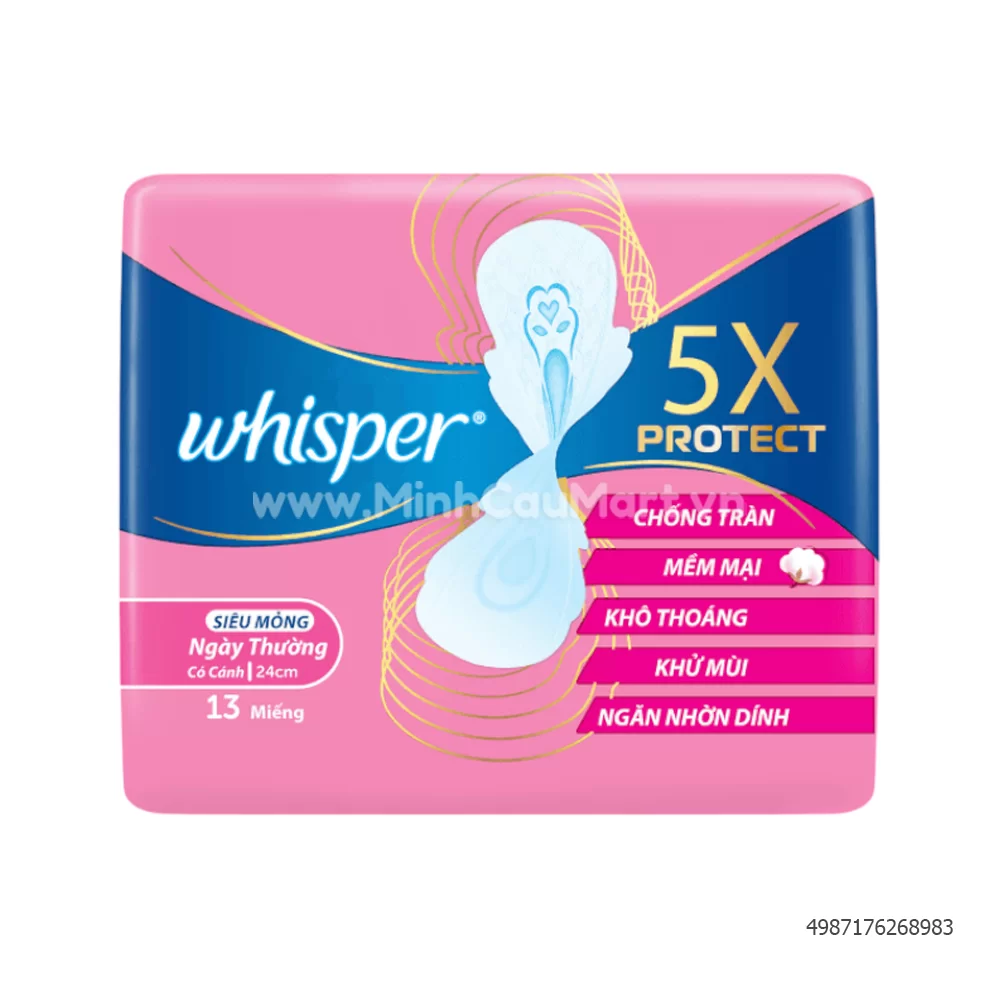 Băng vệ sinh 5X Whisper 13M