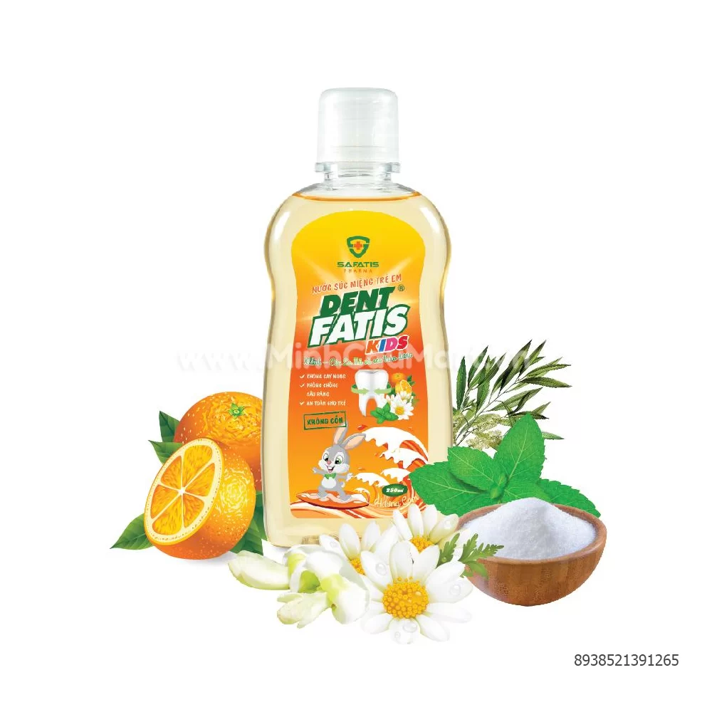 Nước súc miệng trẻ em DENT FATIS hương cam 250ML 
