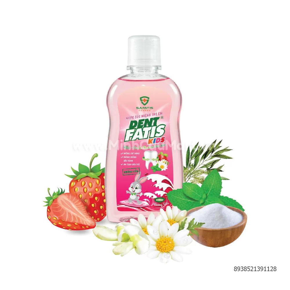N­ước súc miệng trẻ em DENT FATIS hương dâu 250ML 