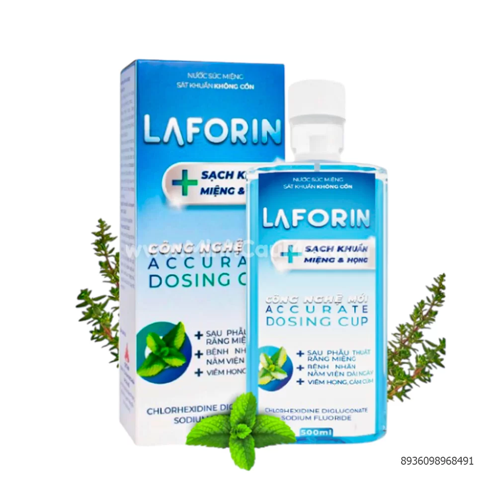 Nước Súc Miệng Sát Khuẩn Không Cồn Laforin Sạch Khuẩn 500ML Nước Súc Miệng Sát Khuẩn Không Cồn Laforin Sạch Khuẩn 500ML