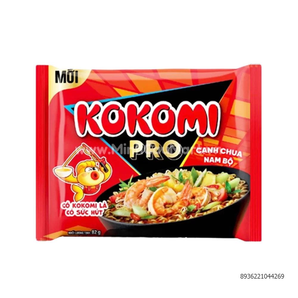 Mì Kokomi Pro canh chua tôm 82g Mì Kokomi Pro canh chua tôm 82g