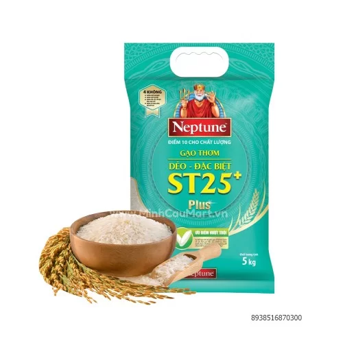 Gạo thơm dẻo ST25 Plus 5kg Gạo thơm dẻo ST25 Plus 5kg