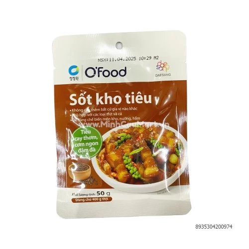 Sốt Kho Tiêu O'food Gói 50G Sốt Kho Tiêu O'food Gói 50G