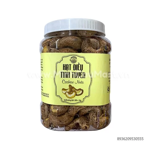 Hạt Điều Nông Sản Ba Miền Hộp 500g  Hạt Điều Nông Sản Ba Miền Hộp 500g