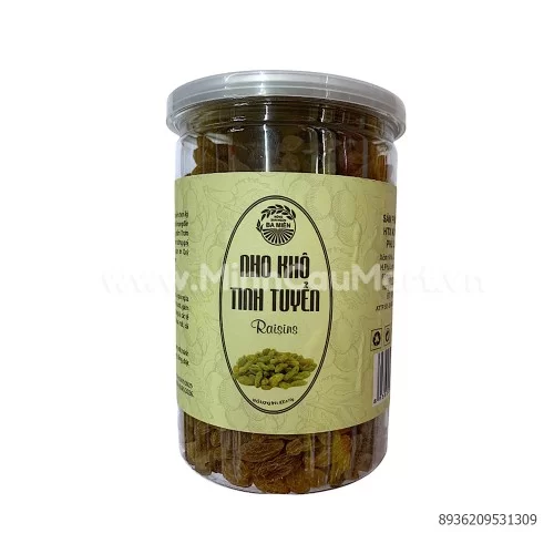 Nho xanh nông sản 3 miền lọ 400g