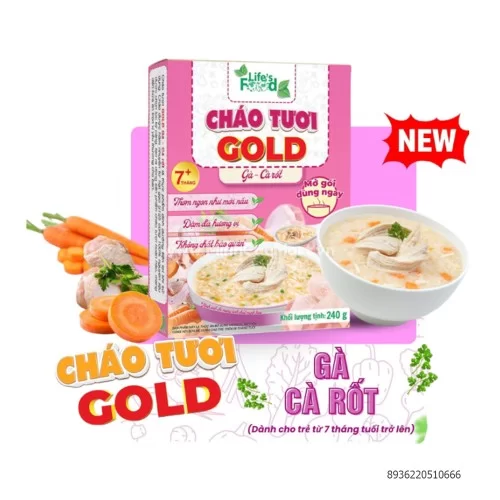 Cháo tươi Gold thịt gà cà rốt LifesNest 240g                                                                                                                                                                                                              