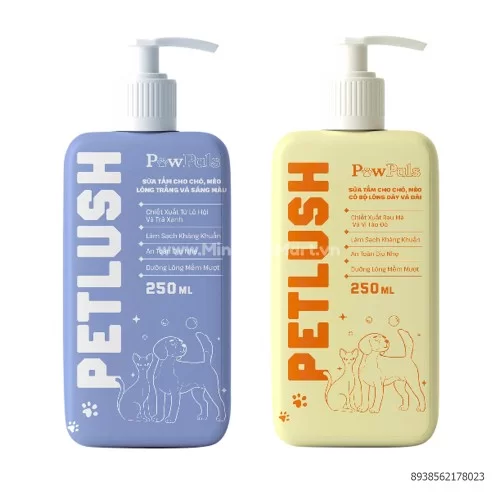 Sữa tắm Petlush cho chó mèo chai 250ml  Sữa tắm Petlush cho chó mèo chai 250ml