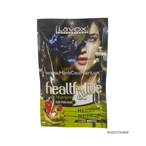 Dầu gội phủ bạc Lavox 30ML  Dầu gội phủ bạc Lavox 30ML
