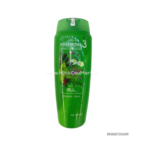 Dầu Gội -Xả Dược Liệu Thái Dương 3 chai 200ml Lá màu xanh Dầu Gội -Xả Dược Liệu Thái Dương 3 chai 200ml Lá màu xanh