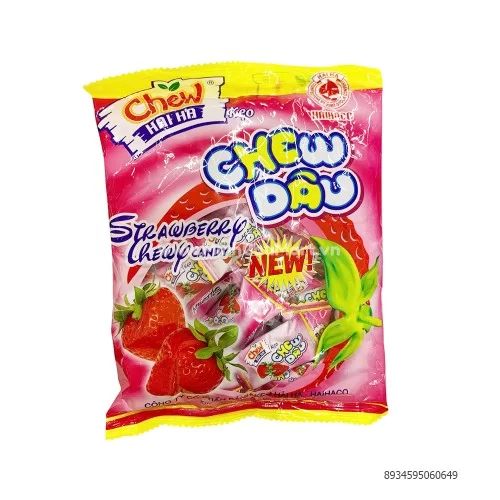 Kẹo chew hoa quẢ vị dầu HẢi hà 90Gr       Kẹo chew hoa quẢ vị dầu HẢi hà 90Gr