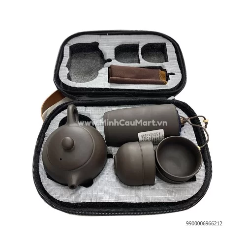 Bộ chén trà sứ du lịch 4 chiếc kèm túi 695866 Bộ chén trà sứ du lịch 4 chiếc kèm túi 695866
