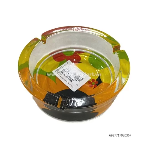 Gạt Tàn Tròn Hoa Màu 130mm JY 306A Gạt Tàn Tròn Hoa Màu 130mm JY 306A