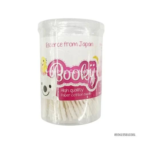 Bông Tăm Thân Giấy Trẻ Em Booky Hộp 180 Que Bông Tăm Thân Giấy Trẻ Em Booky Hộp 180 Que