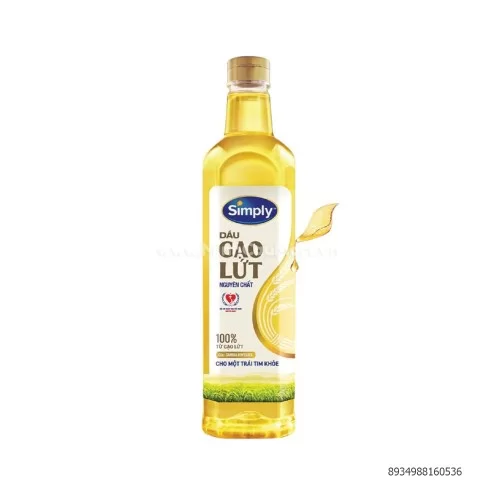 Dầu gạo lứt nhãn hiệu Simply 1L    Dầu gạo lứt nhãn hiệu Simply 1L