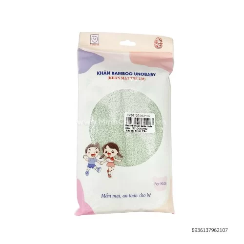 Khăn mặt trẻ em Bambo Unobaby                  Khăn mặt trẻ em Bambo Unobaby
