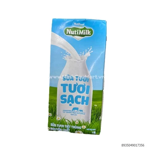 Sữa Tươi Tiệt Trùng Nguyên Chất Nuti Milk 1L