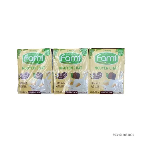 Sữa Đậu Nành Fami Vị Đường Đen 200ml 