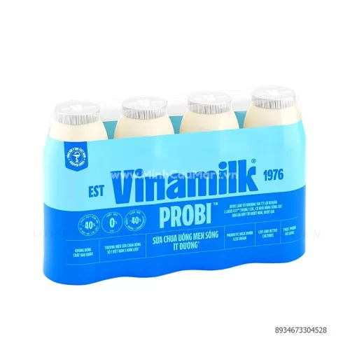 Sữa chua uống Probi ít đường Vinamilk 130ml*4hộp/vỉ  