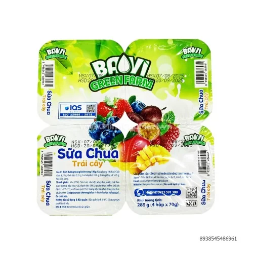 Sữa chua trái cây Bavi 70g Sữa chua trái cây Bavi 70g
