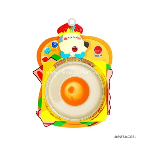 Kẹo dẻo hình trứng chiên Wolfoo 40g 