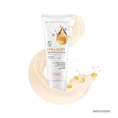 Sữa rửa mặt collagen 3in1 Dabo 180g  Sữa rửa mặt collagen 3in1 Dabo 180g