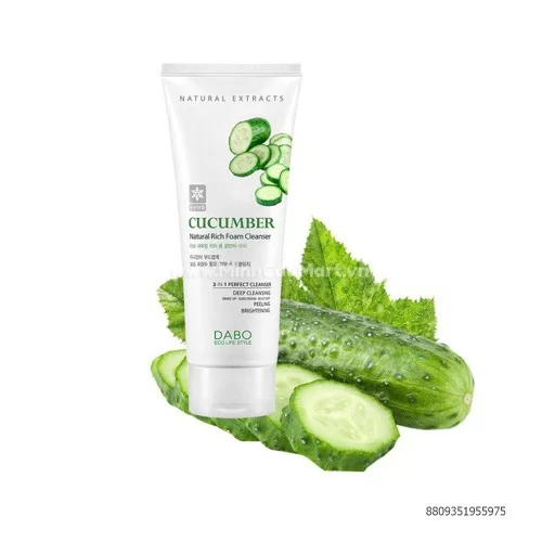Sữa rửa mặt 3in1 Dabo dưa chuột 180g 
