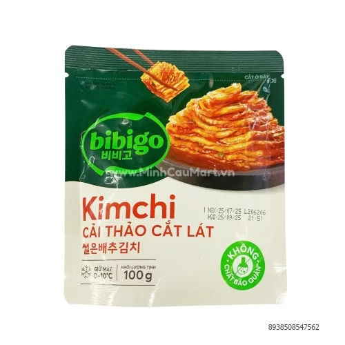 Kim chi cải thảo cắt lát Bibigo 100gr                                                                                                                                                                                                                      Kim chi cải thảo cắt lát Bibigo 100gr