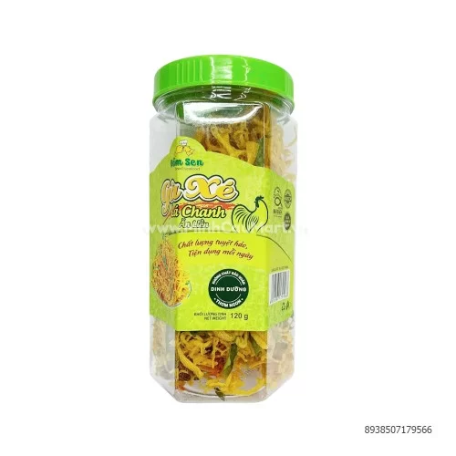 Gà xé lá chanh Đầm Sen 120g  Gà xé lá chanh Đầm Sen 120g