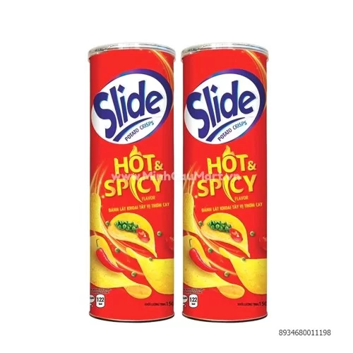 Khoai tây chiên Slide ống 160gr Kinh Đô hộp vàng cam Khoai tây chiên Slide ống 160gr Kinh Đô hộp vàng cam