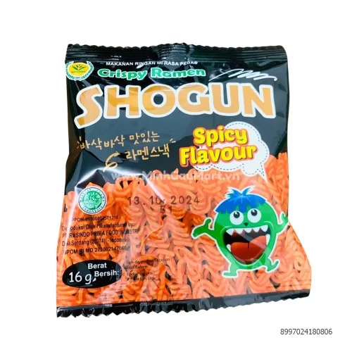 Mì trẻ em Shogun vị cay 16g Mì trẻ em Shogun vị cay 16g