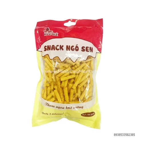 Bánh snack ngó sen Hữu Gia 160gr Bánh snack ngó sen Hữu Gia 160gr