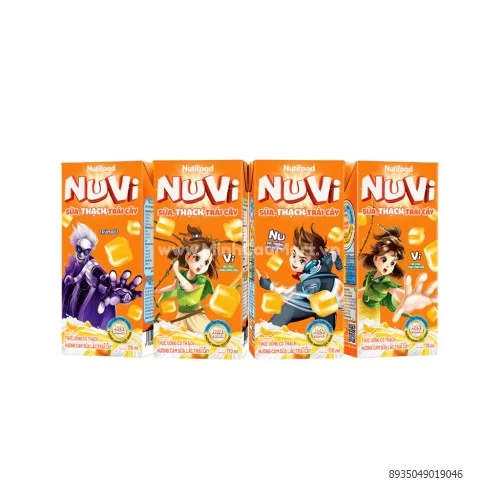 Sữa chua uống Nuvi hương cam có thạch 170ml          
