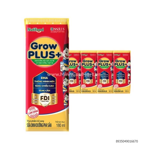 Sữa bột pha sẵn Grow Plus+ 180Ml Nutifood Sữa bột pha sẵn Grow Plus+ 180Ml Nutifood