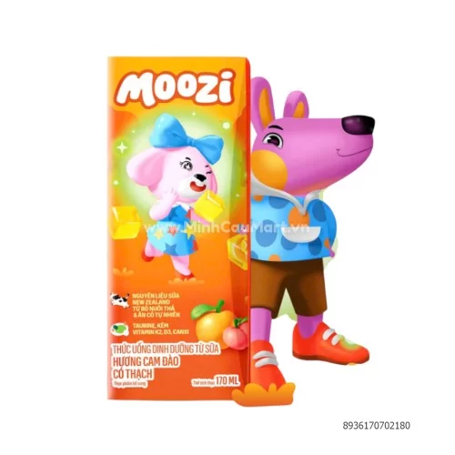 Thức uống dinh dưỡng Từ sữa có thạch hương cam đào Moozi 170ml Thức uống dinh dưỡng Từ sữa có thạch hương cam đào Moozi 170ml
