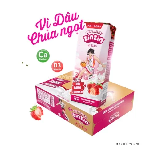 Sữa tươi tiệt trùng Elovi vị dâu 180ml Sữa tươi tiệt trùng Elovi vị dâu 180ml